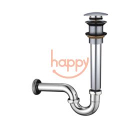 Bộ xả lavabo kiếng đồng thau mạ crome