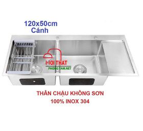 CHẬU RỬA CHÉN KHÔNG SƠN INOX 304 100% – HP – 12050KS