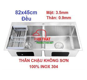 CHẬU RỬA CHÉN KHÔNG SƠN INOX 304 100% – HP – 8245KS