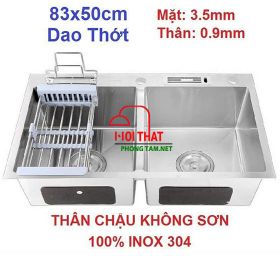 CHẬU RỬA CHÉN KHÔNG SƠN INOX 304 100% – HP – 8350DTKS