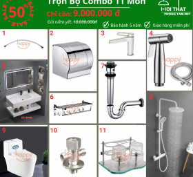 Combo Thiết Bị Vệ Sinh 11 Món CBVS03